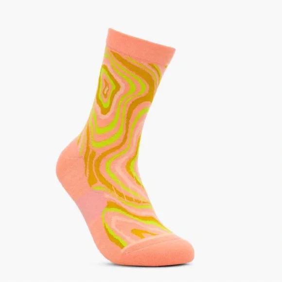 Hoka Orange and Green Patterned Socks - Picture 1 of 4